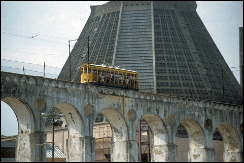 tram to Santa Teresa on the Carioca-aqueduct in Rio